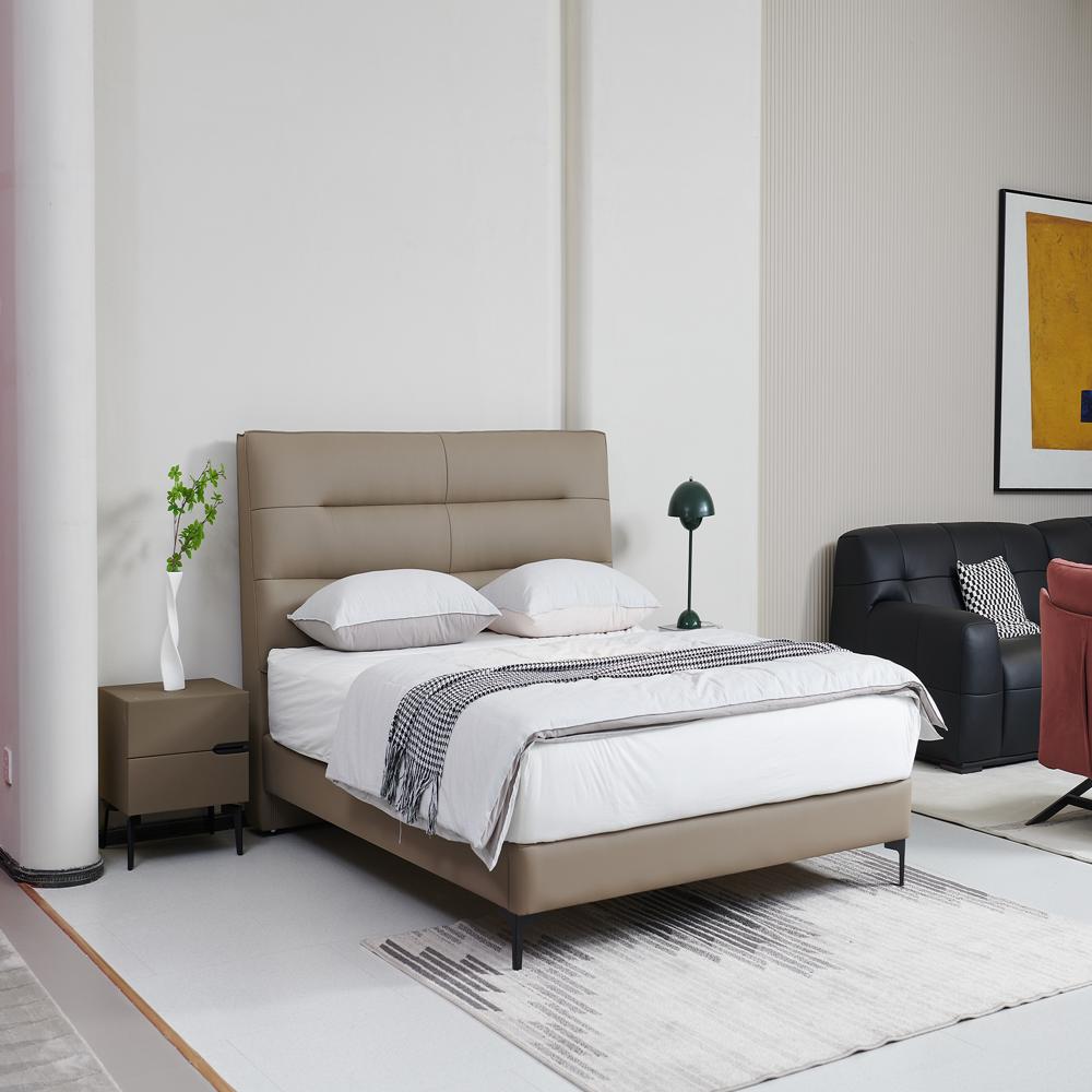 Modern Leather King Size Bed