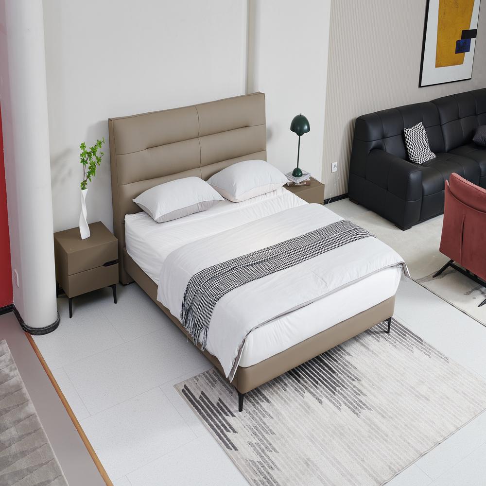 Modern Leather King Size Bed