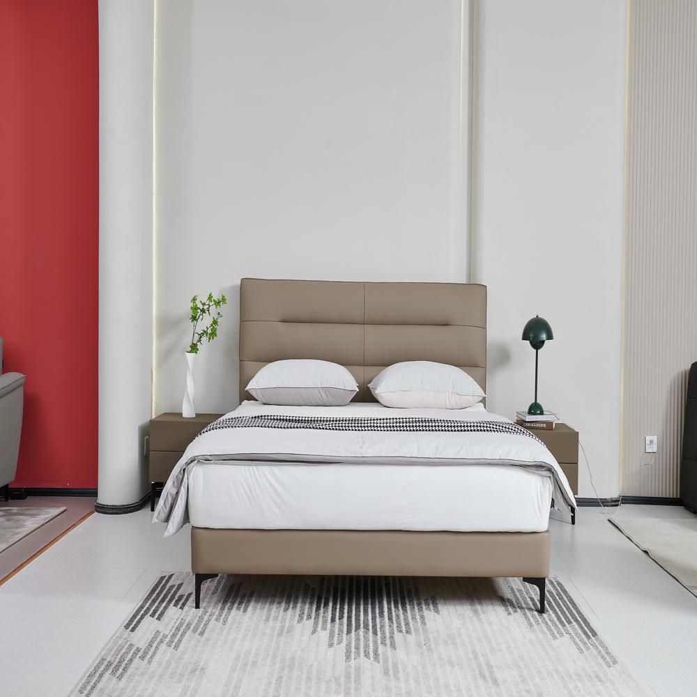 Modern Leather King Size Bed