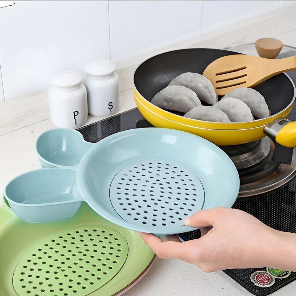 Multi-purpose Dumpling & Snack Serving Plate (1 Pc)