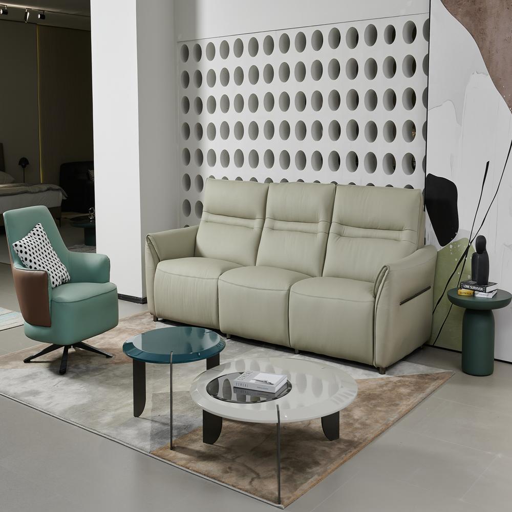Modern Leather 3-seater Sofa