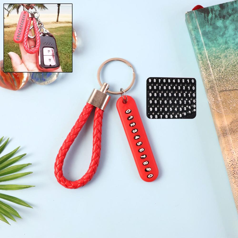 Anti-Lost Keychain With Number Plate 1 Pc - Application: As Per Product Requirement