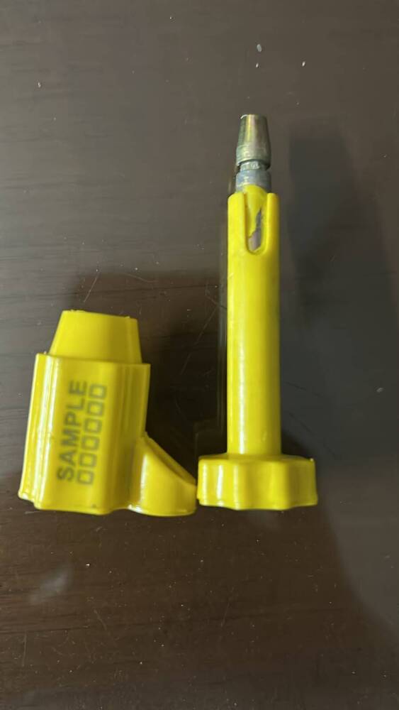 Container Seal - Steel And Abs Plastic, 80mm Length, Multicolor | Iso 17712:2013 Certified, Tamper Evident Bolt Seal With Laser-engraved Serial Number