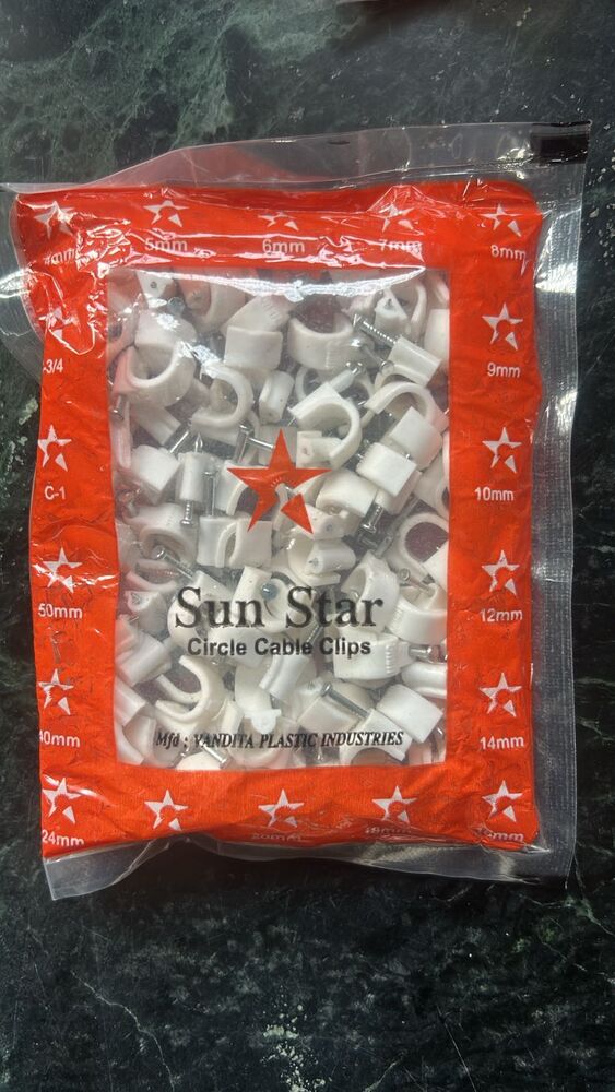 Nail Cable Clip - Density: 0.95 Gram Per Cubic Centimeter(g/cm3)
