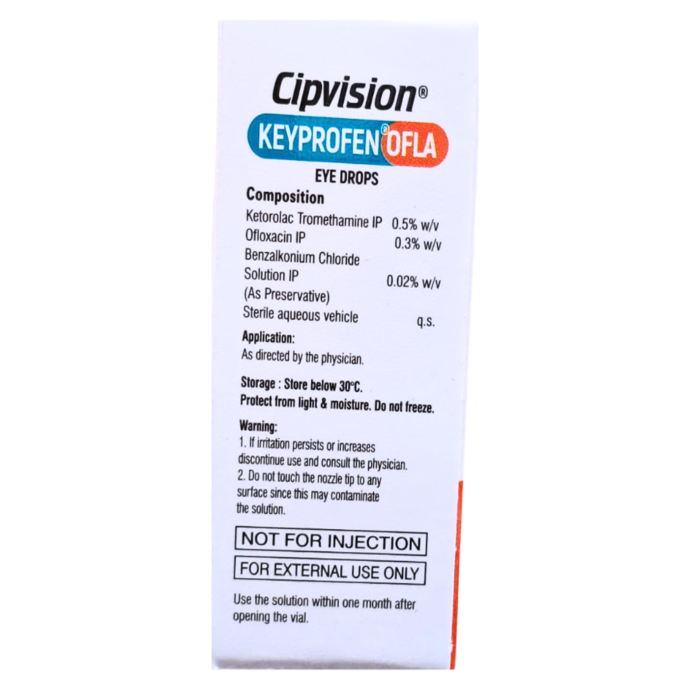 Ketorolac Tromethamine & Ofloxacin Ophthalmic Solution