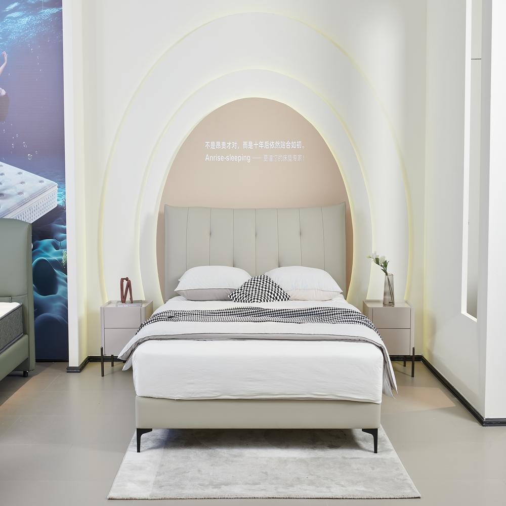 Modern King Size Leather Bed
