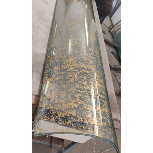 Fabric Laminated Curved Glass