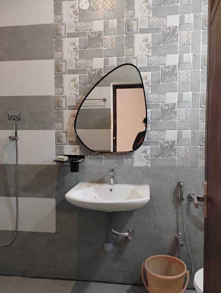 Irregular Shape Framed Mirror