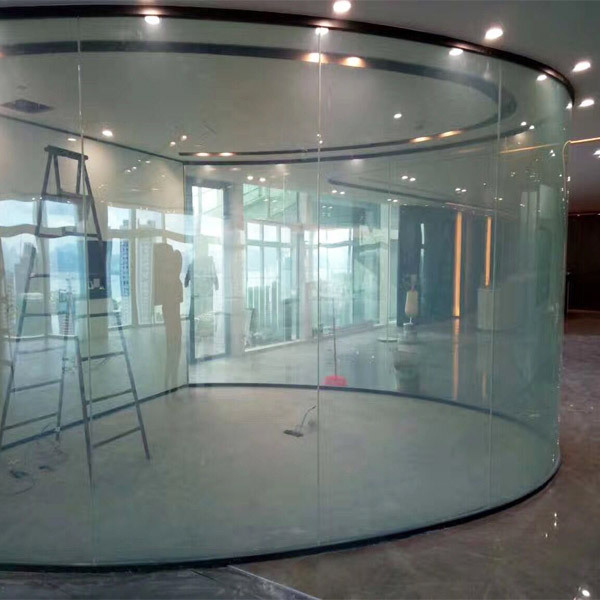 Curved Glass Office Partition