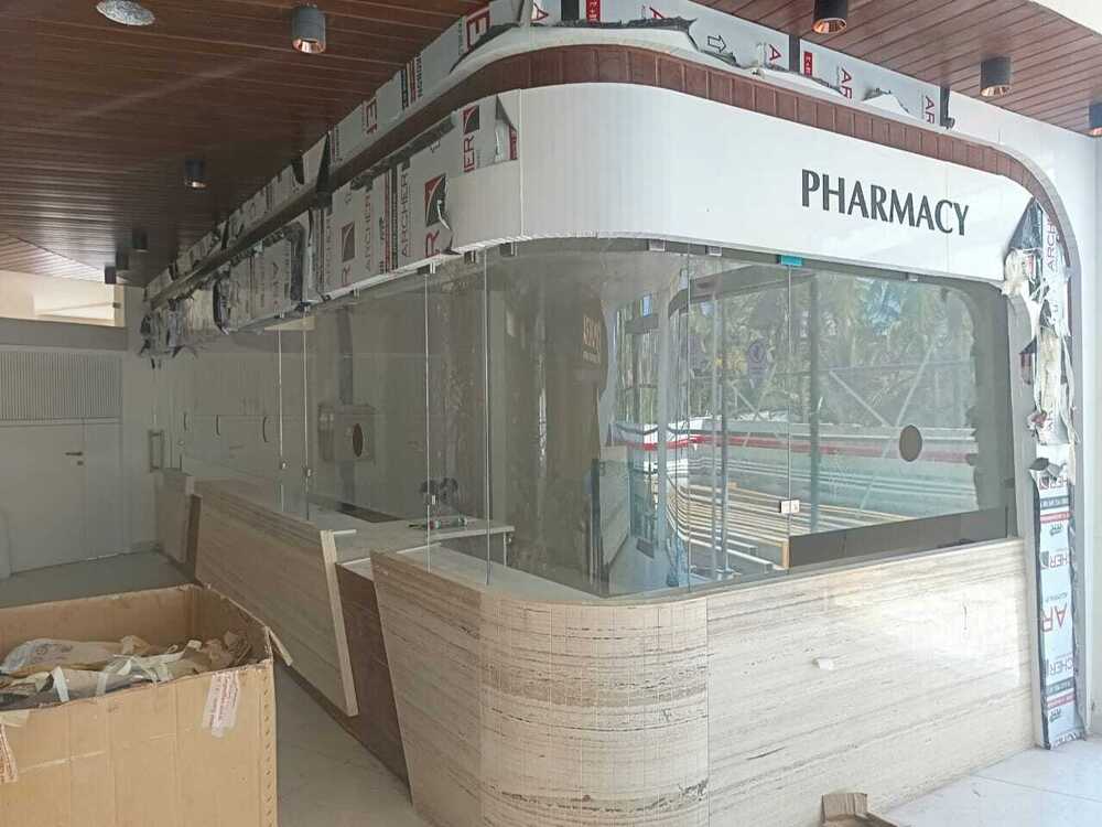 Curved Glass Office Partition