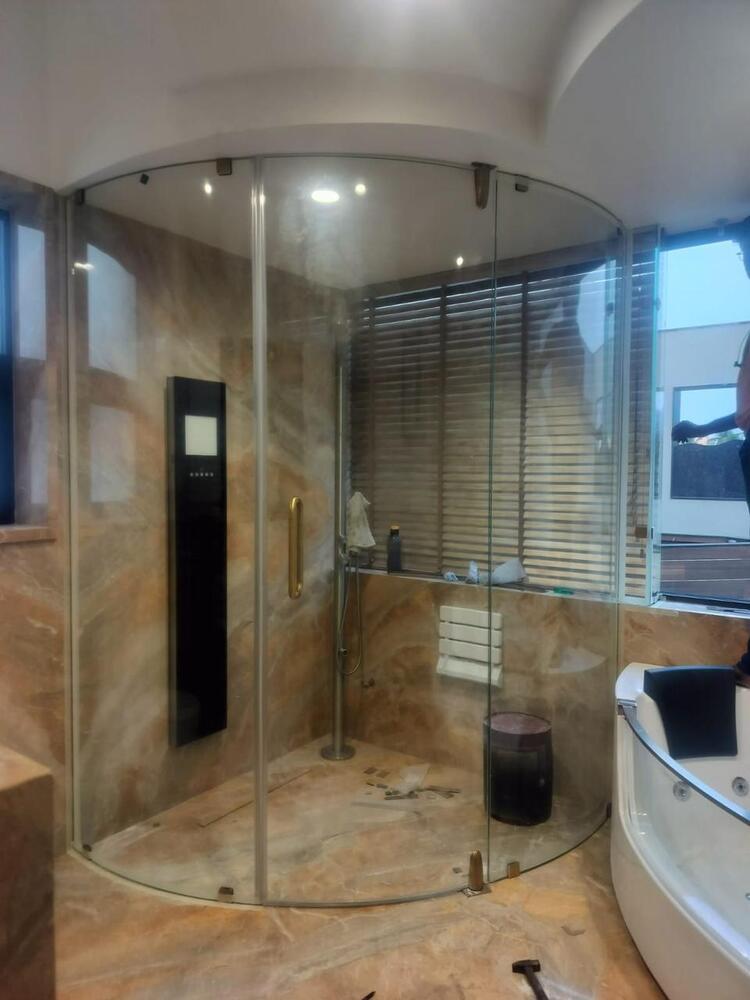 Curved Glass Office Partition