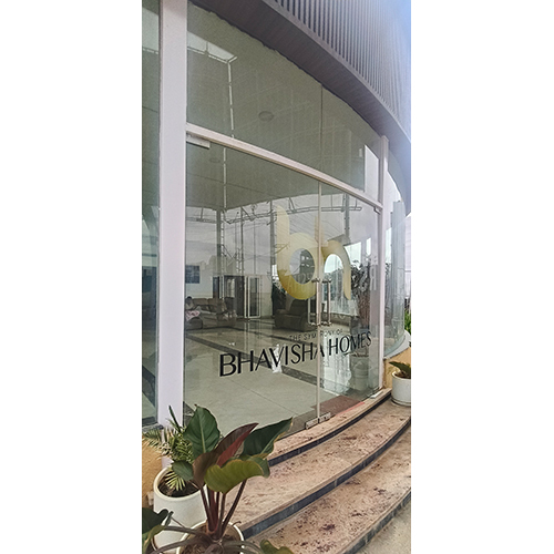 Curved Glass Office Partition