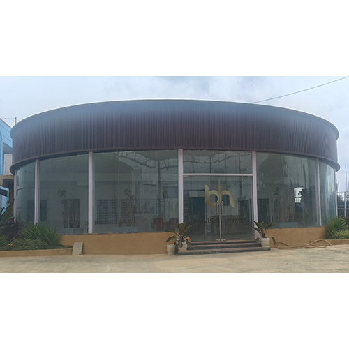 Curved Glass Office Partition
