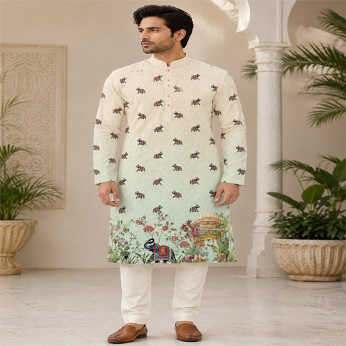 Mens Printed Kurta