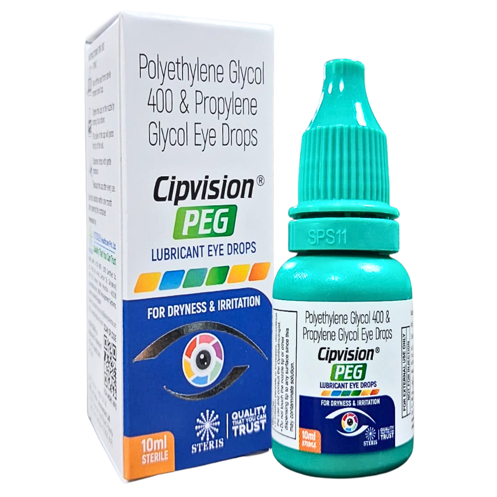 Polyethylene Glycol 400 & Propylene Glycol Eye Drops - Brand Name: Cipvision Peg