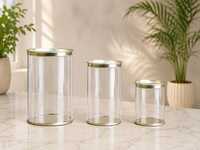 Transparent Tin Containers