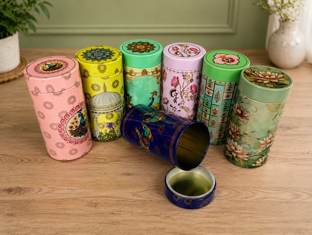 Round Tin Container
