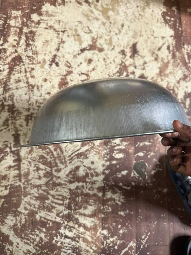 24 Inch Galvanized Steel Tasla - Color: Silvery Metallic