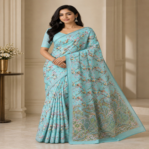 Ladies Floral Printed Sarees