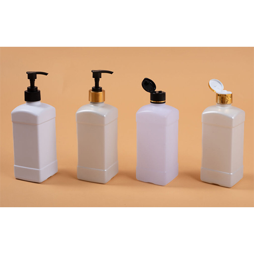 Square Bottle with Dispensor Pump & Fliptopp Cap