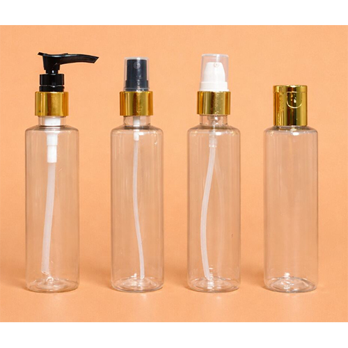 PET Tulip RZ Bottle with Dispenser Sleeve, Mist with Sleeve, Serum with Sleeve, Metalized Flip Top Cap