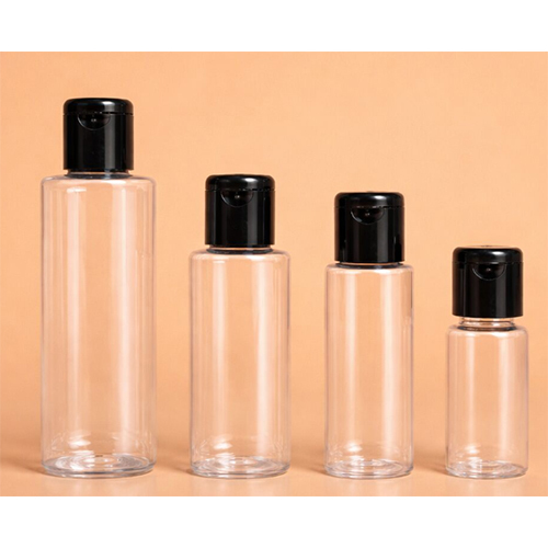 PET Tulip Bottle with Black FLip Top Cap
