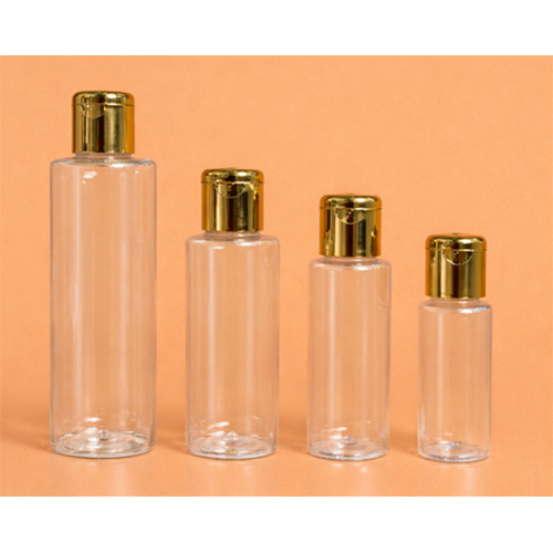 PET Tulip Bottle with Metalized Flip Top Cap