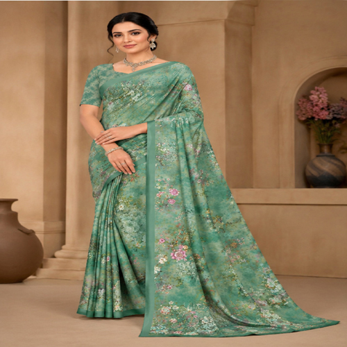 Ladies Blend Fabric Sarees