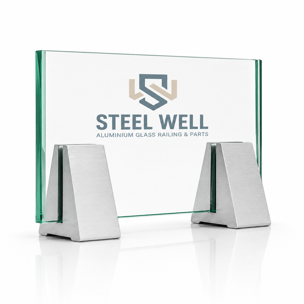 60mm Round Pipe & V Bracket - Stainless Steel Ss304/316, 60mm Diameter, Satin/mirror/brushed Finish, Dual-hole Anchoring, Glass Support 8-12mm, Load 80kg/m