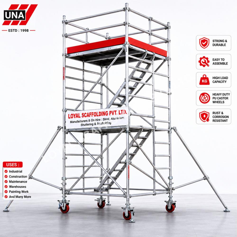 Construction Stair Tower - Color: Silver