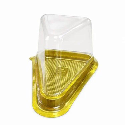 Single Triangle Pastry Box (Golden Base)