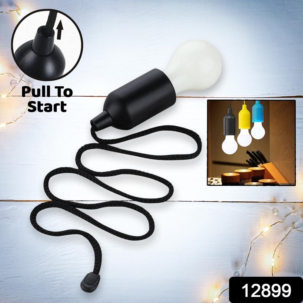 LED Pull Cord Light Hanging Black LED Bulb (1 Pc)
