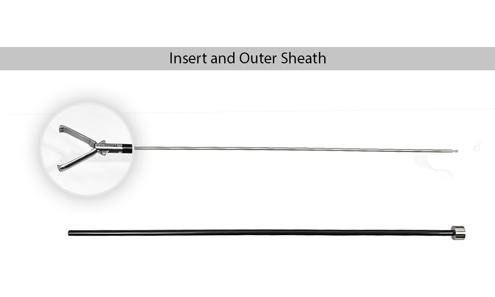 Claw Forceps 5mm, 36cm with Rachet Handle