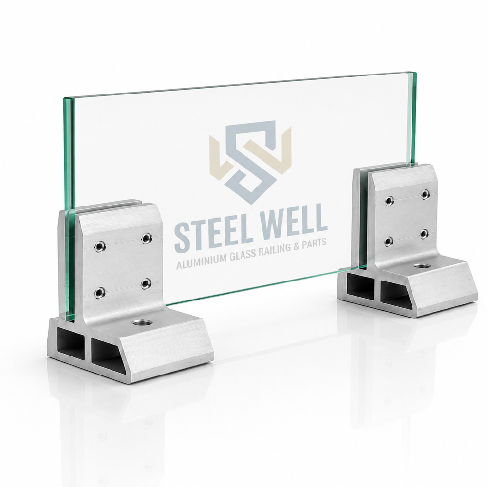 50mm Round Pipe & L Bracket - Stainless Steel Ss304/ss316, 50mm Diameter, Mirror Polished, Corrosion Resistant, Floor Mounted