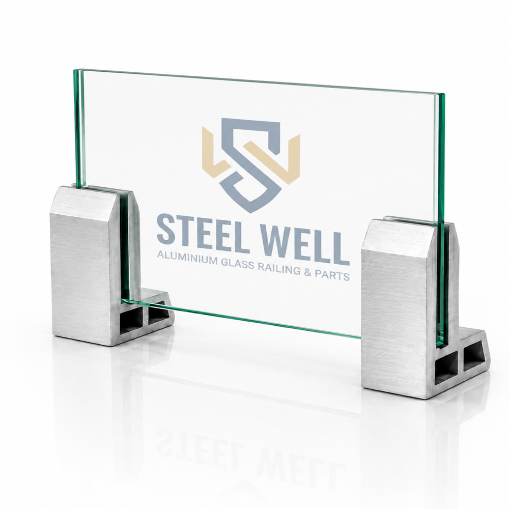 50mm Round Pipe & L Bracket - Stainless Steel Ss304/ss316, 50mm Diameter, Mirror Polished, Corrosion Resistant, Floor Mounted