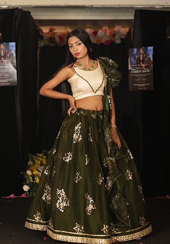 Green Color Lehnga Choli Set