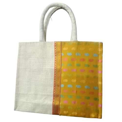 Jute Cotton Zip Bag (Size L10xH12xP5)