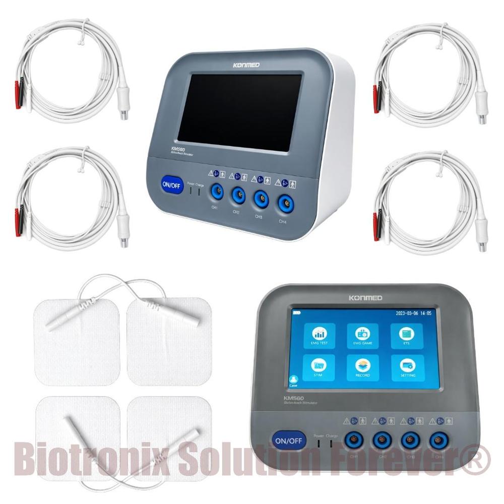 Konmed KM-560 EMG Biofeedback Device with ETS Gaming, FES and NMES