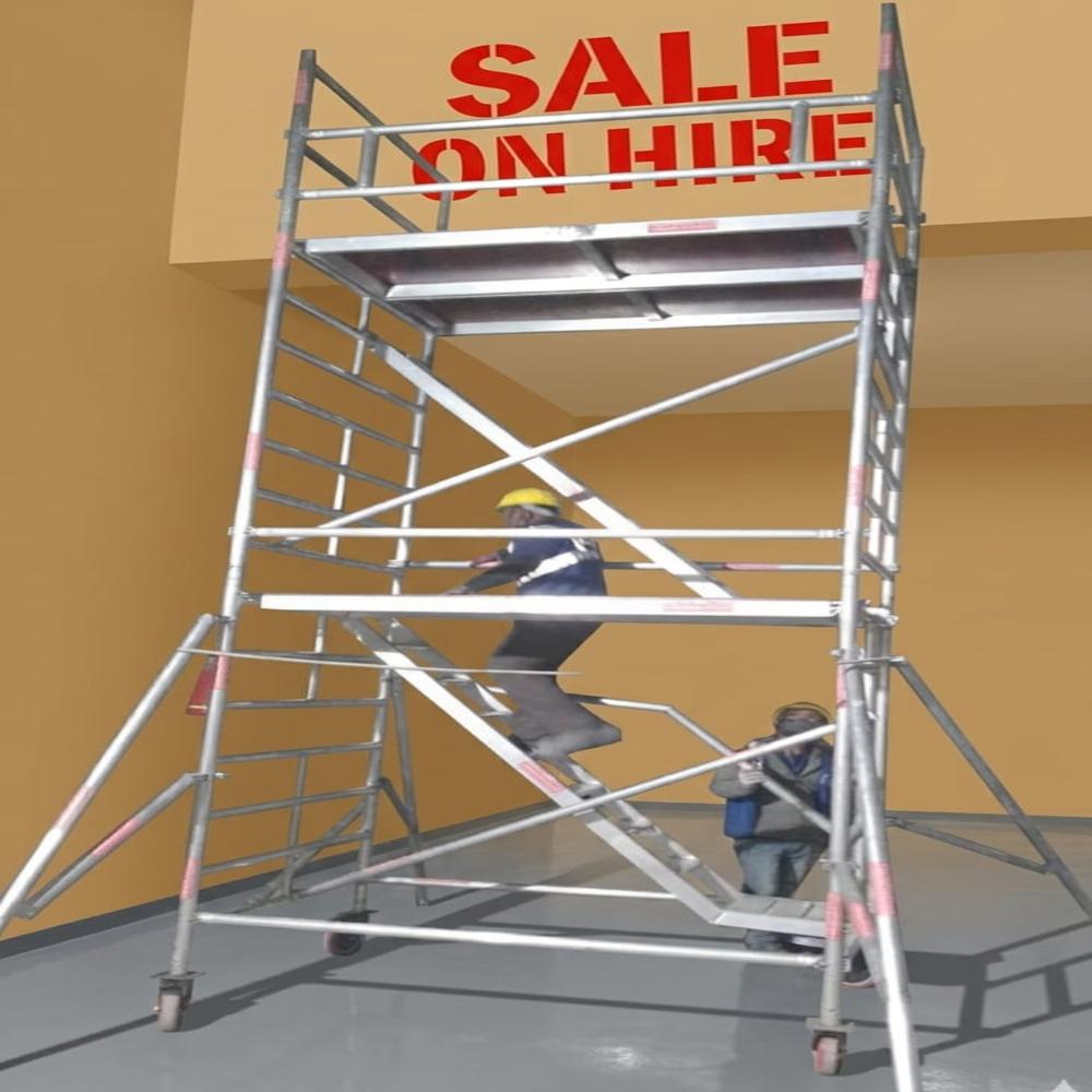 Slim Scaffolding Tower - Color: Silver