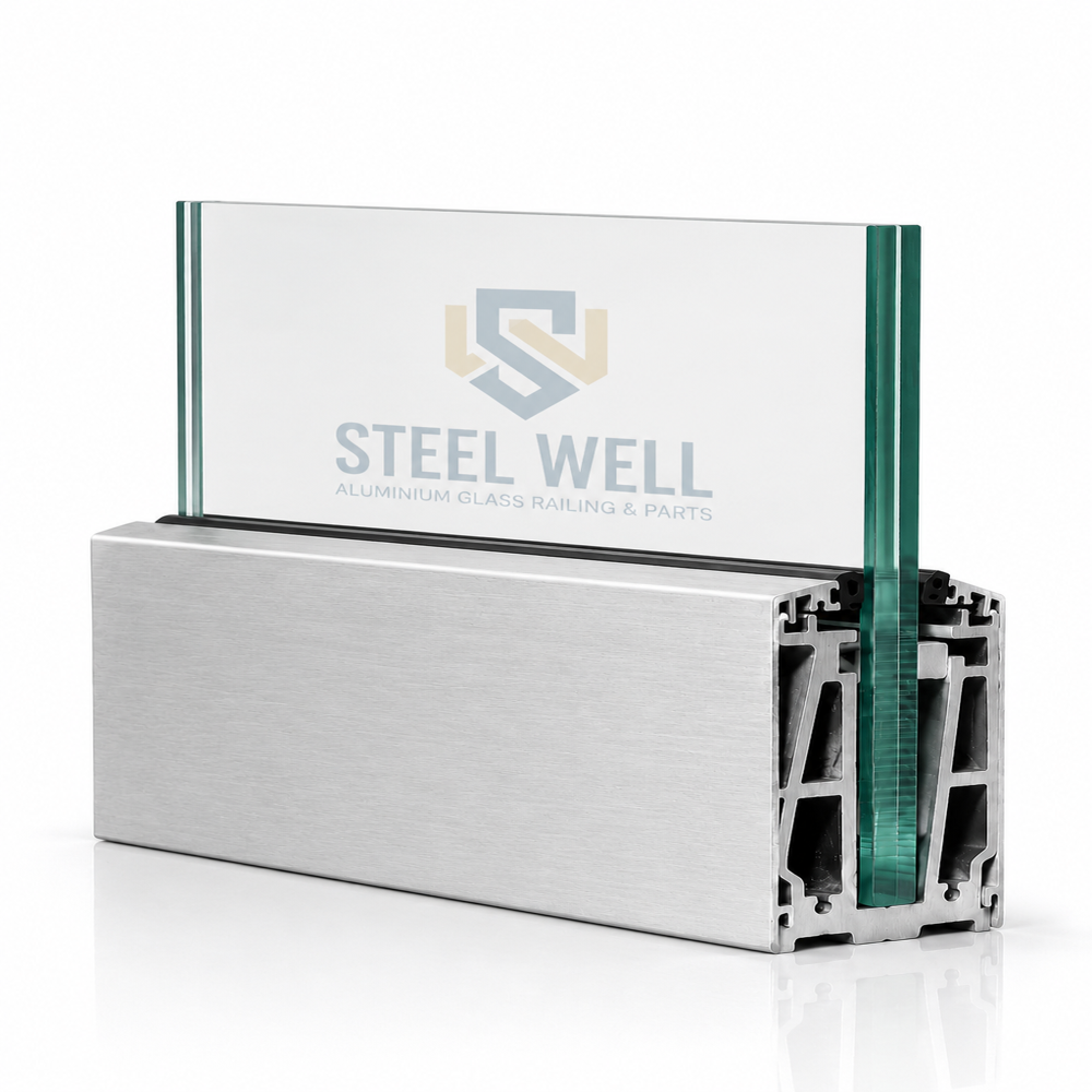40x40 Pipe & Square Bracket & Cover - Aluminium Alloy 6063-t5, 40x40mm, Silver | Corrosion Resistant, Modular, Glass Compatible 8-12mm