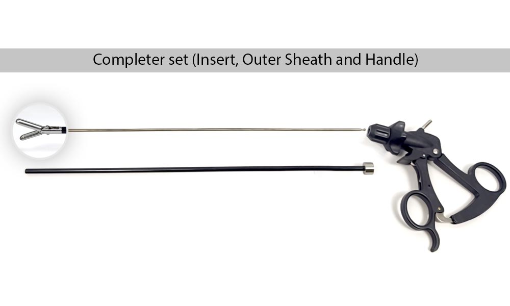 Spoon Forceps 5mm, 33cm with Rachet Handle