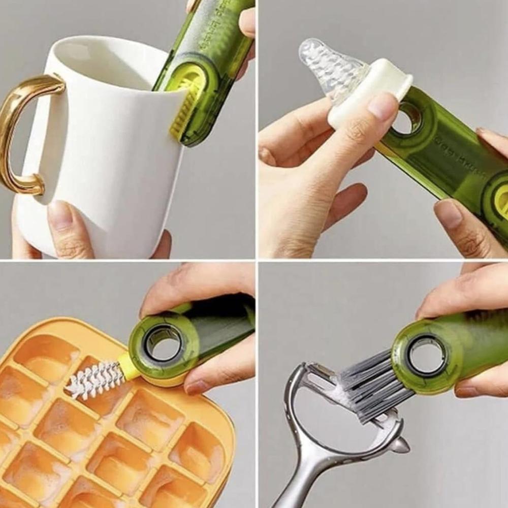 3-In-1 Multifunctional Bottle & Cup Cleaning Brush Lid & Cover Scrubber (1 Pc) - Application: As Per Product Requirement