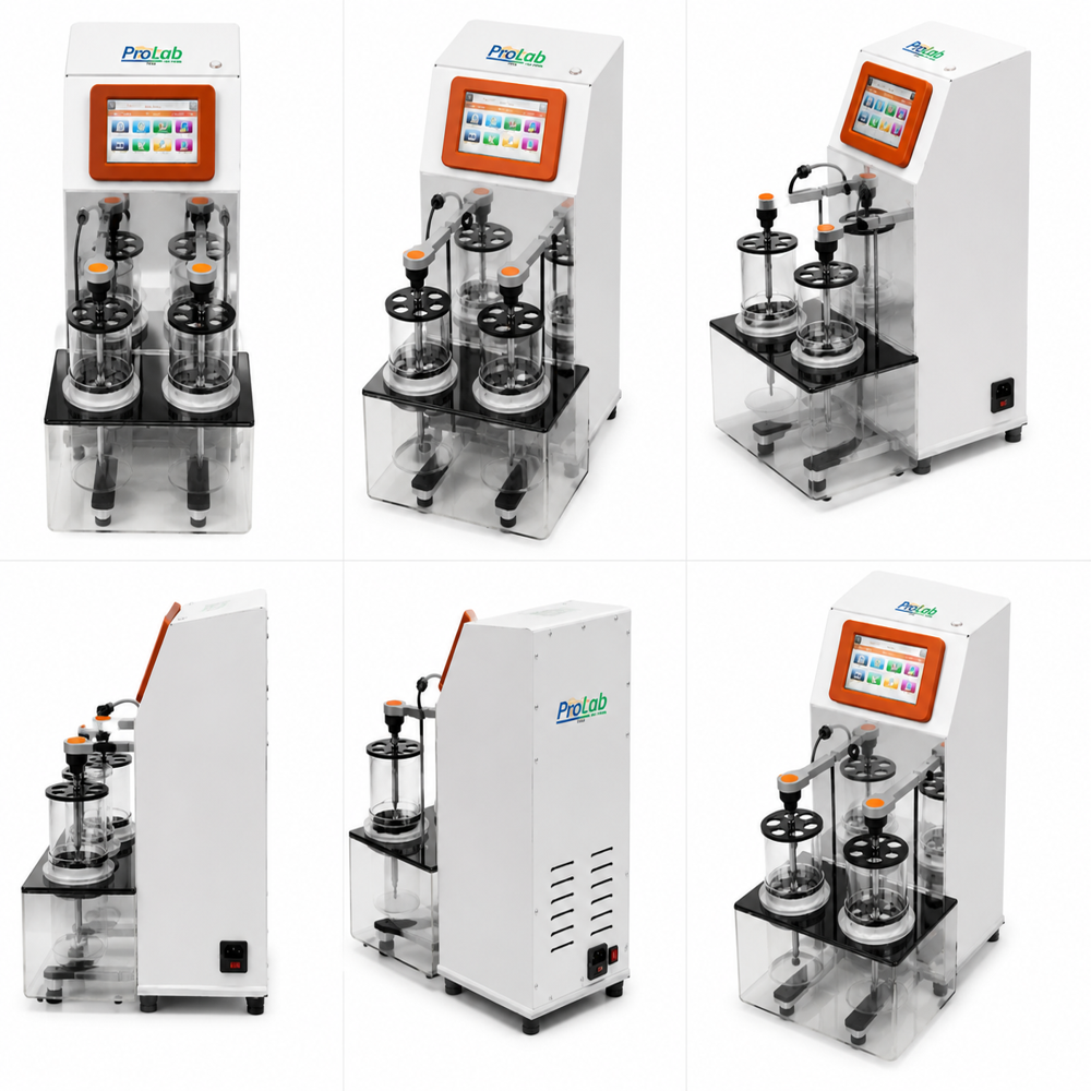Tablet Disintegration Tester - Borosil Glass & Metal, Standard Size, White Color, 1l Capacity, Automatic Touchscreen Control | 21cfr Compliance, Password Protection, 1 Year Warranty