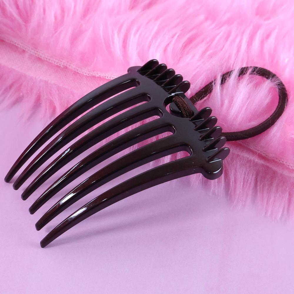 Ponytail Comb With Elastic Loop - (1 Pc) - Age Group: As Per Product Requirement