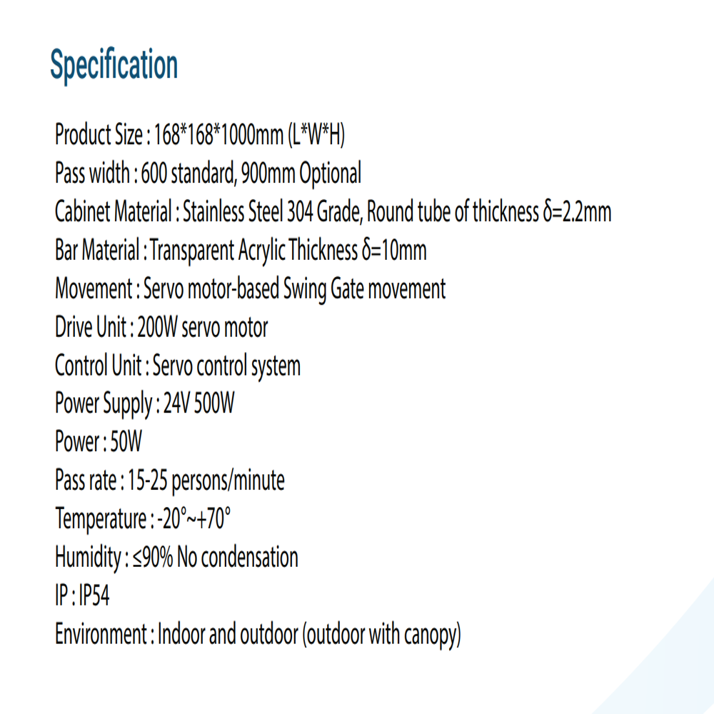 eSSL SB-E315 Swing Barrier 