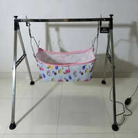Blush Pink Automatic Baby Cradle