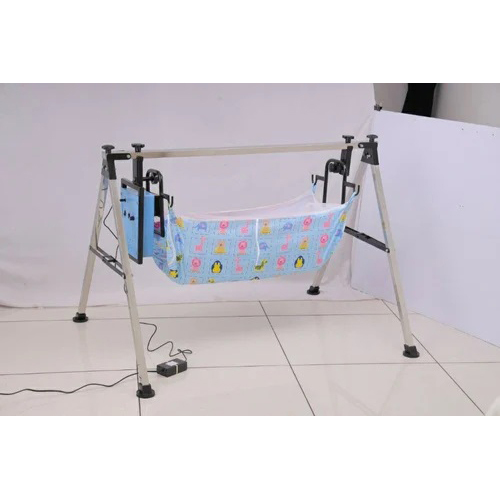 Blue Automatic Baby Cradle