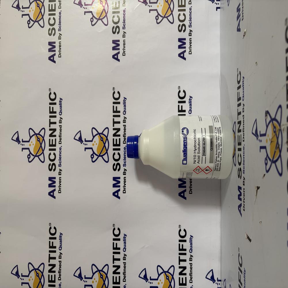 Hydrochloric Acid N/10 Solution 500ml Qualigens