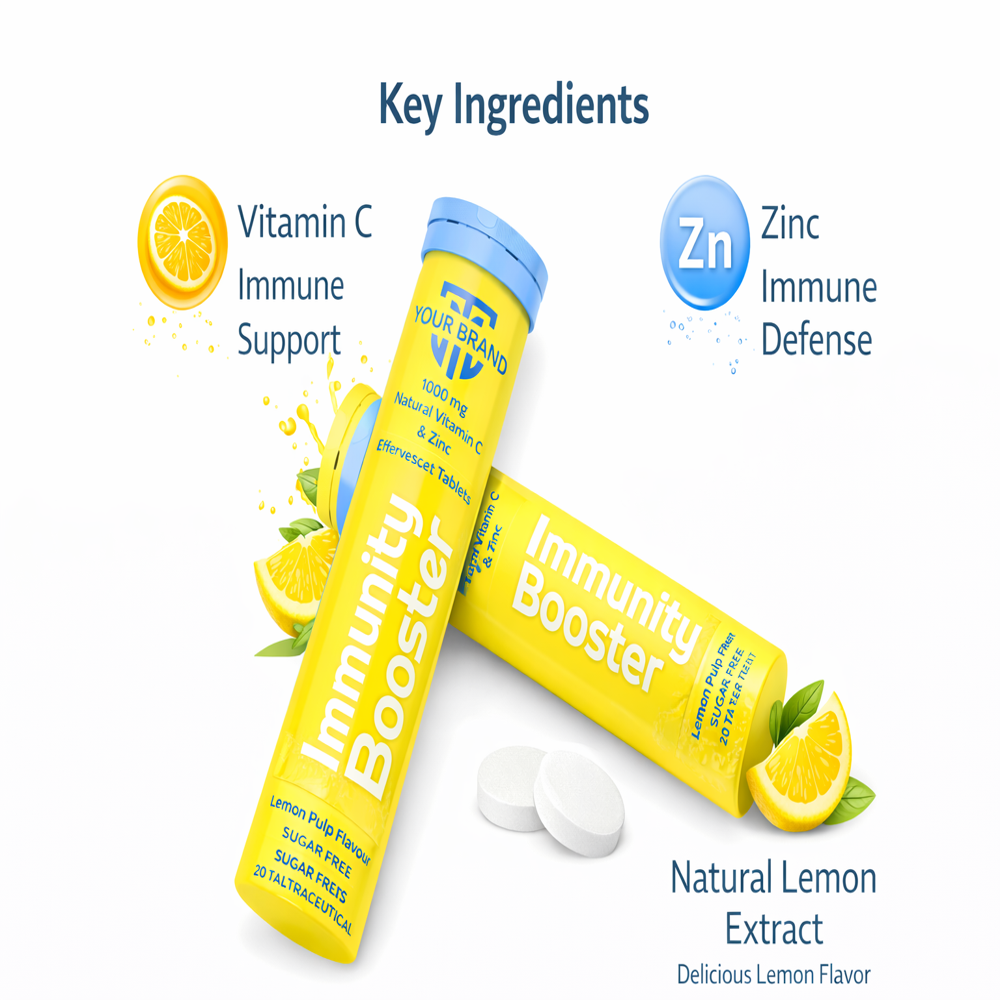 Natural Vitamin C & Zinc Effervescent Tablets