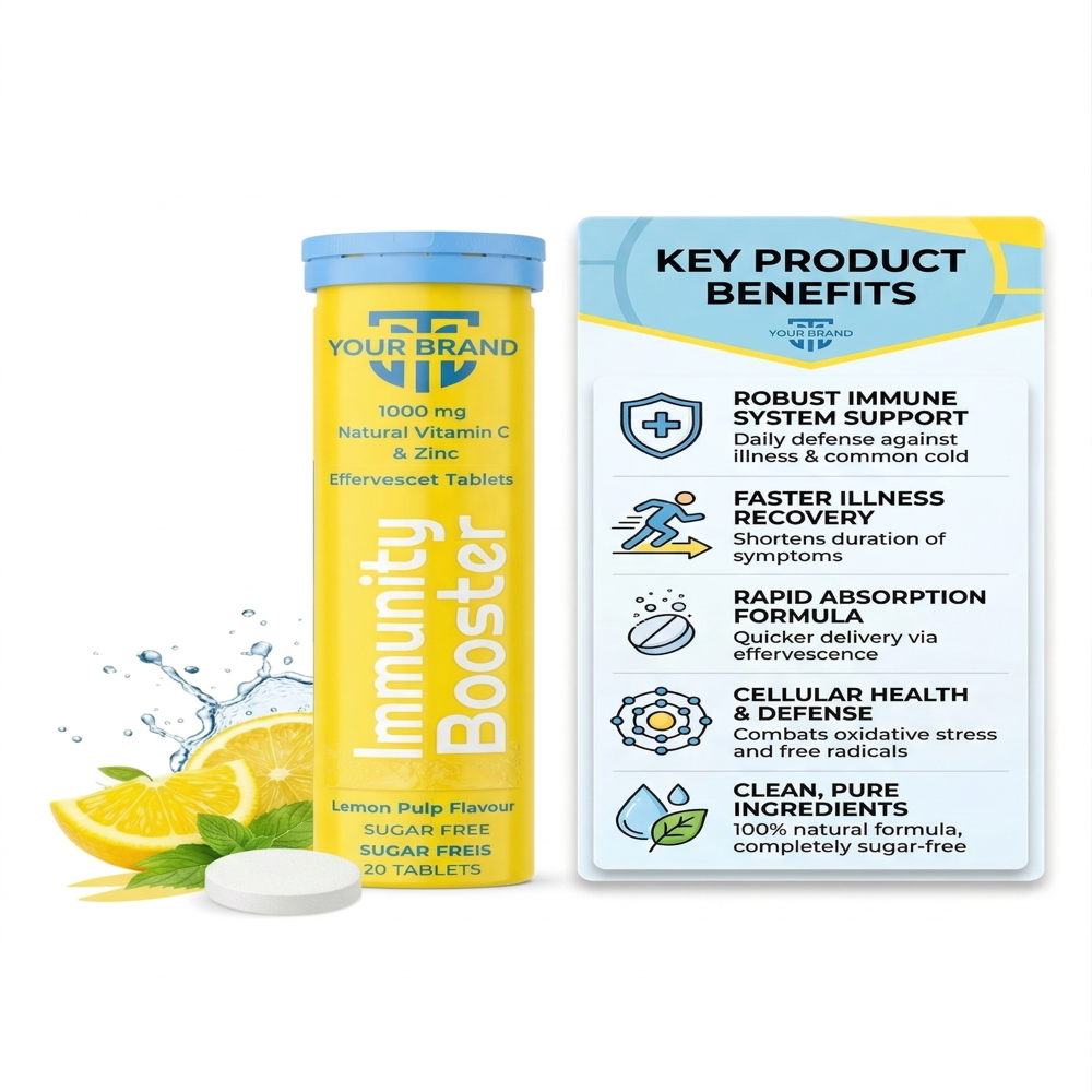 Natural Vitamin C & Zinc Effervescent Tablets